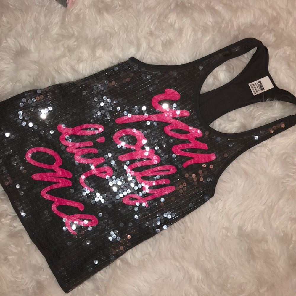 Pink spark shirt “ you only live once”💖
